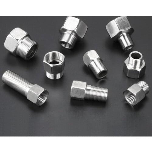 1/2" 3/4" 1" stainless steel variable diameter internal and external threaded water tank connector threaded pipe joint connector