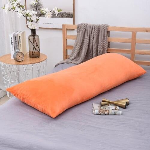 Warm Pillow Case Winter Superfine Plush Body Pillow Cover Soft Long Plain Home Decor Queen Size Nordic Pillowcase Bedding