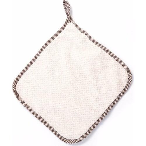 27.5×25cm Cloth 4 Color Hand Towel Coral Velvet Merbau Solid Color Thicker