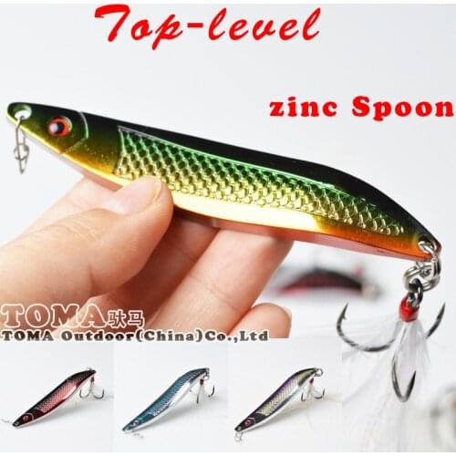 Top-level 18g 25g colorful zinc Spoon Metal Lures Fishing Lures Brand Hard Bait Fresh Water Bass Walleye Crappie Fishing Tackle