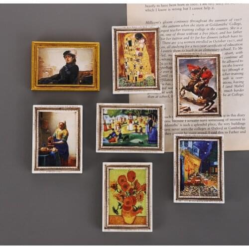 World Famous Painting Fridge Magnets Art Craft Refrigerator Magnetic Sticker Home Decoration Ornaments Figurines Gift