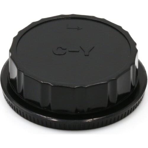 Camera Lens Body Cover + Rear Lens Cap Hood Protector For Contax Yashica C/Y CY C-Y Mount DSLR SLR