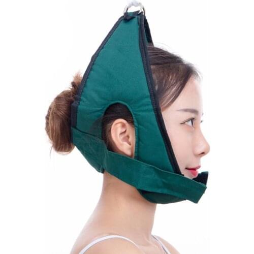 Green Cervical Spine Fixation Belt Thicken Cotton Cloth Neck Pain Relief Support Stripe Adjustable Stretch Rehabilitation Ribbon