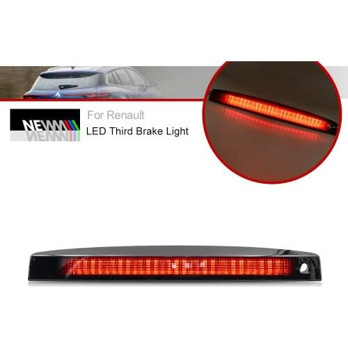 1x Smoked High Mount Stop Light for Renault Megane II Estate 2003–2009, Canbus Error Free 3rd Brake Lamp, Rear Brake Lights