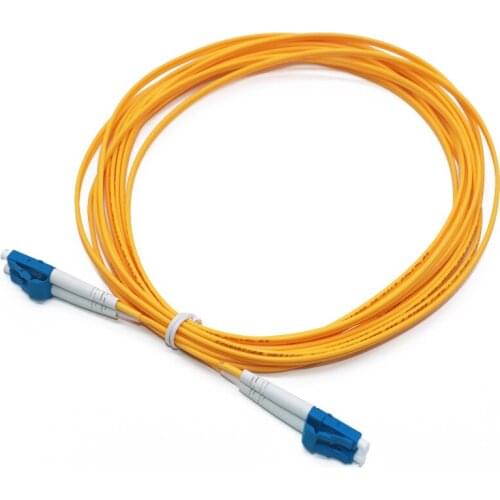 1m (3ft) LC/UPC to LC/UPC Duplex OS1 Single Mode PVC (OFNR) 2.0mm Fiber Optic Patch Cable