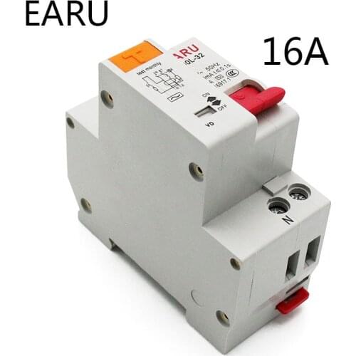 16A DZ30L EPNL DPNL 230V 1P+N Residual Current Circuit Breaker With Over And Short Current Leakage Protection RCBO RCCB MCB DIY