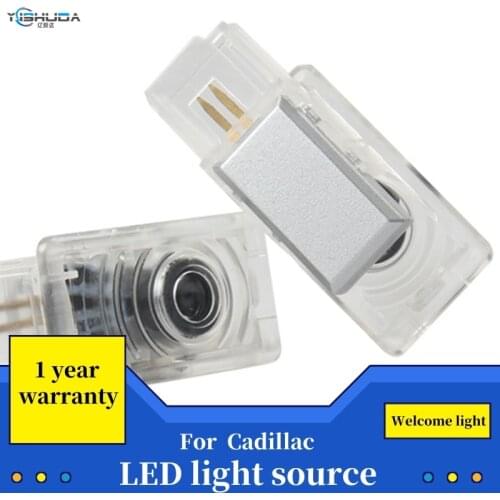 2PCS LED Car Door Light Decoration Accessories Lamp projection door lamp For Cadillac HD Welcome Light xts xt4 xt5 ct6