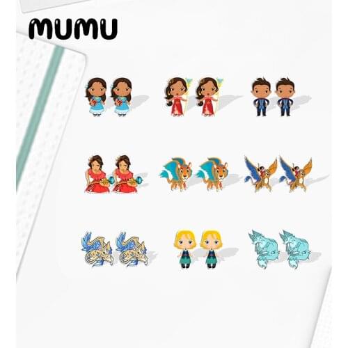 2021 New Elena of Avalor Stud Earring Isabel Epoxy Jewelry Resin Acrylic Earrings Handmade Gifts Fan