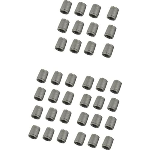 36 Pieces Wheel Tire Valve Stem Caps For TPMS Standard Valve Grey