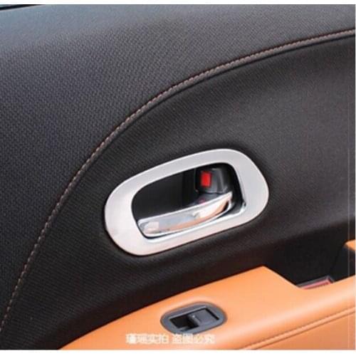 4pcs ACCESSORIES FIT FOR HONDA VEZEL HR-V 2014 2015 2016 CHROME INSIDE DOOR HANDLE COVER TRIM MOLDING INNER BOWL BEZEL GARNISH