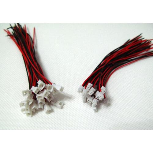 50 Pair Micro JST 1.25 2-Pin Male and Female Connector plug with Wires Cables