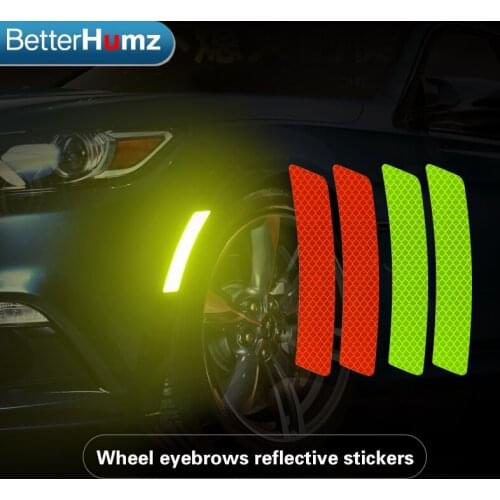 BETTERHUMZ Car Reflective Stickers For Audi A3 A4 A5 A6 A6L A7 Q5 Q5L Q7 S6 S7 TT Universal Tape Motorcycle Bike Helmet Sticker