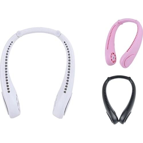 Bluetooth Neck Fan,Portable Neck Fan + Dual Bluetooth Speakers Personal Air Conditioning Fan for Sports,Travel