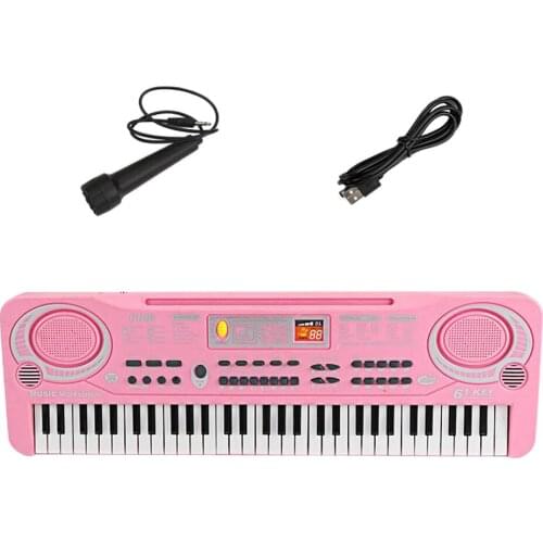 Kids Piano Keyboard, 61 Keys Electronic Organ USB Digital Keyboard Piano Musical Instrument with Microphone, Gift for Kids