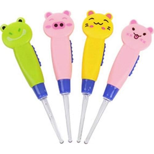Baby Care Ear Spoon Light Child Ears Cleaning with Light Wholesale Earwax Spoon Digging Luminous Dig Ear Cartoon Spoon