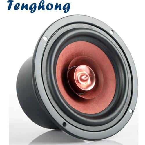 Tenghong 1PCS 4OHM 8Ohm 25W 4 Inch Full Range Speaker Vocal Instrument Original Sound Trele Mid Bass Monitor Level