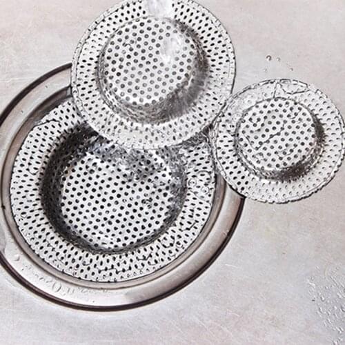 Stainless Steel Bathroom Washbasin Hair Full-hole Filter Kitchen Sink Foor Drain Anti-blocking Home Supplies Accessories Tools