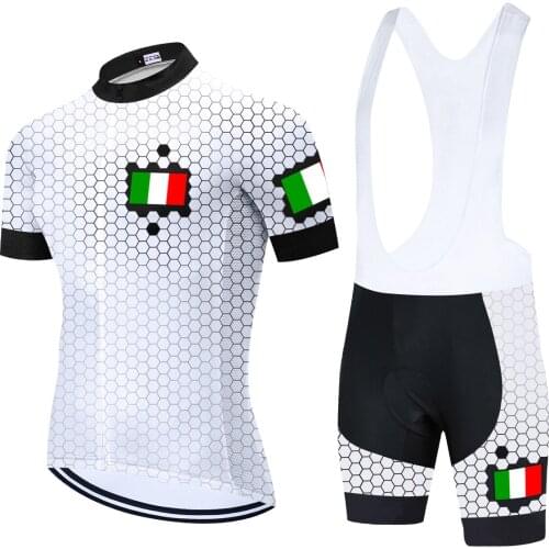 2021 Cycling Clothing Set Ciclismo Team De ITALIA Abbigliamento Mountain Bike Uomo BICYCLING Shirt Maillot Culotte Wear