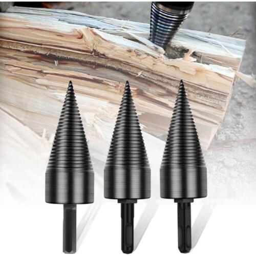 Wood Splitting Cone Firewood Splitter Drill Bit Log Splitter Screw Cone for Wood Breaking #35