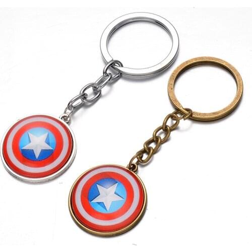 Small size Captain America keychain car key chainring Pendant birthday party decoration