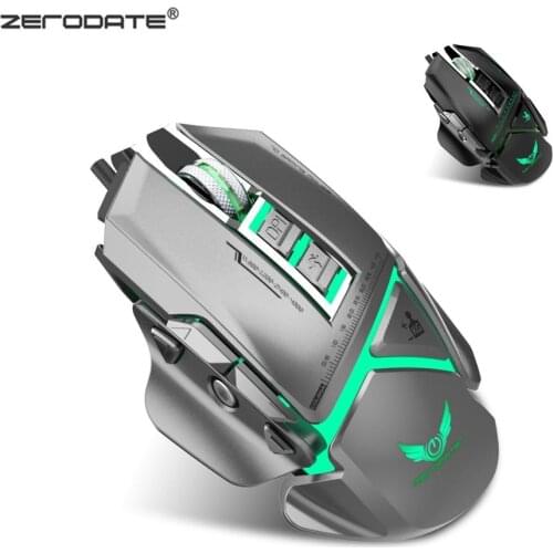 New ZEROGATE X400 11-Key Ergonomic USB Wired Backlit Macro Programmable Gaming Mouse Variety Of Grip,Adjustable 3200DPI
