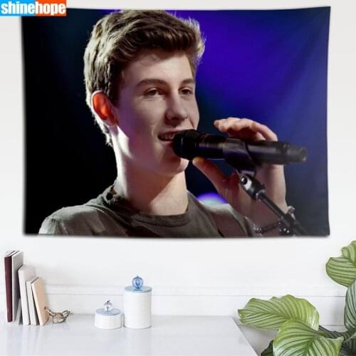 Custom Shawn Mendes tapestry wall hanging tapestry home decoration rectangle bedroom wall art tapestry 140X250cm