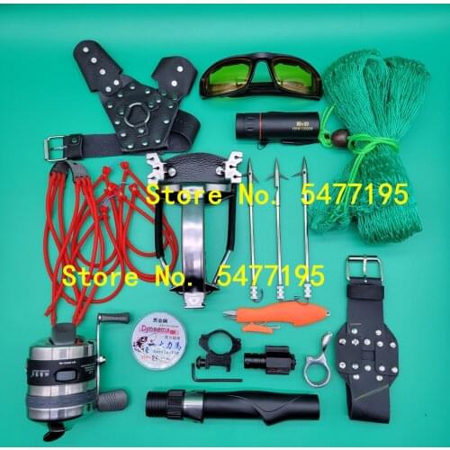 2021 New Stainless Steel Slingshot Shooting Fish Dart Dart Hunting Fishing Laser Slingshot Stone Slingshot Outdoor Equipment