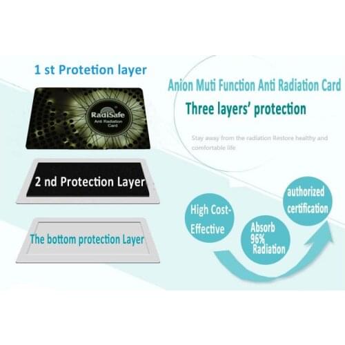 Wholes 24K-gold anti radiation sticker for mobile phone EMF radiation, 5G protector +radisafe card
