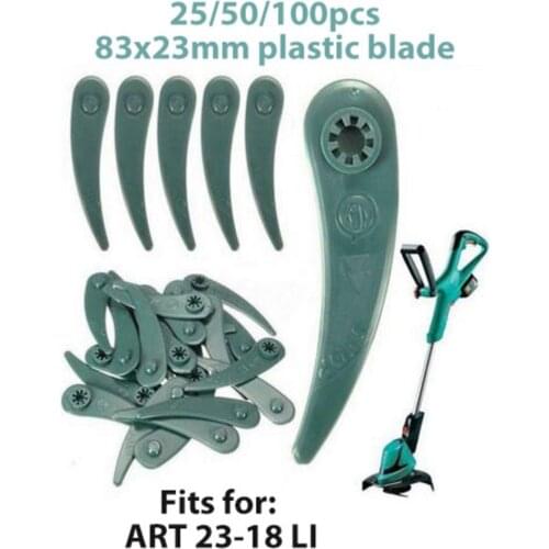 5/10/25/50pcs Plastic Blades For Bosch Art 23-18 Li/26-18li Grass Strimmer Trimmer Garden Accessories Lawn Mower Plastic Blade