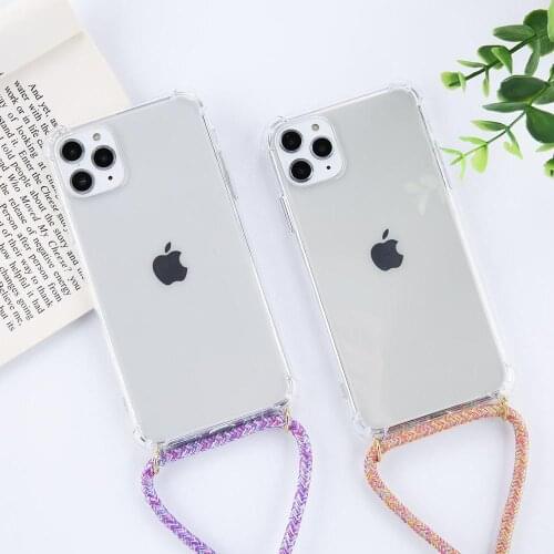 Strap Cord Chain Phone Necklace Lanyard Mobile Phone Case for Carry Cover Case Hang iPhone 11SE 2020 Pro XS Max XR X 6S 7 8Plus