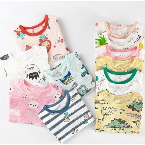 Animal Cartoon Short Sleeve Teenage Girls Clothing for 2 to 11Years Children Clothes Suits Girls Outfits Teens Clothing