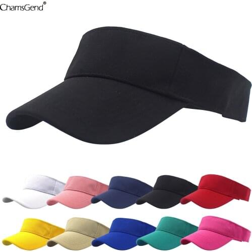 2021 Summer Sports Sun Hats Women Hat Mens Cap Adjustable Cotton Visor Uv Protection Top Empty Tennis Sunscreen Baseball Hat