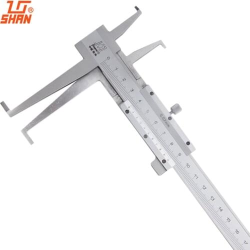 SHAN 9-300mm/0.02 Long Claw Inside Groove Vernier Calipers Stainless Steel Inner Vernier Calipers Accuracy Measuring Tools