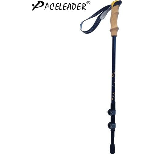 195g/pc carbon fiber external quick lock Trekking pole hiking telescope stick nordic walking stick Shooting Crutch Senderismo