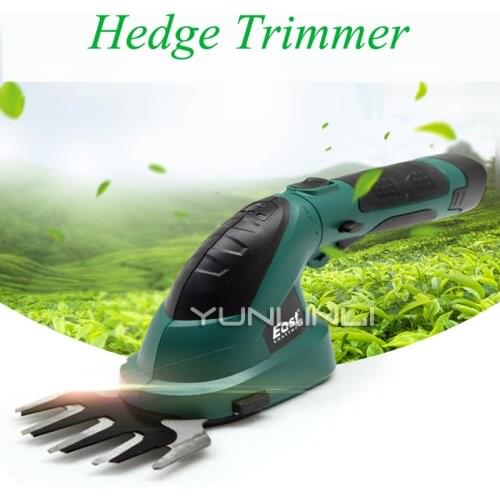 Small Multi-function Lithium Battery Rechargeable Weeding Shear Electric Household Hedge Trimmer Pruning Mower ET1511c