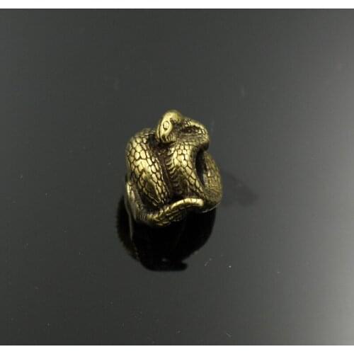 Twisted Snake Brass Beads Umbrella Rope Diy Edc Lanyard Paracord Bead DIY Paracord Projects