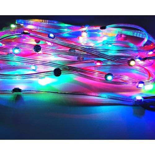 WS2812B Pre-Soldered Leds Chips LED Module String Nodes 5V 10cm Wire Garland Christmas tree Window decoration Lighting