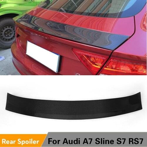 Rear Trunk Spoiler Boot Wing Lip for Audi A7 S7 S-line RS7 2012 - 2015 Carbon Fiber / FRP Unpainted