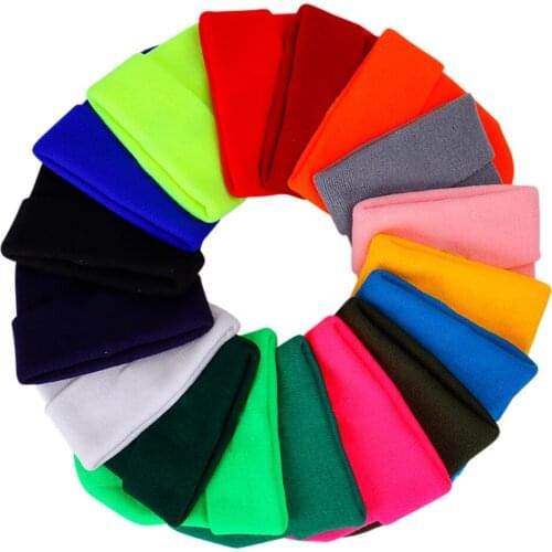 Winter Knitted Hat Women High Quality Solid Color Fashion Knit Beanie Men Autumn Warm Soft Cap Cotton Unisex Bonnet Wholesale