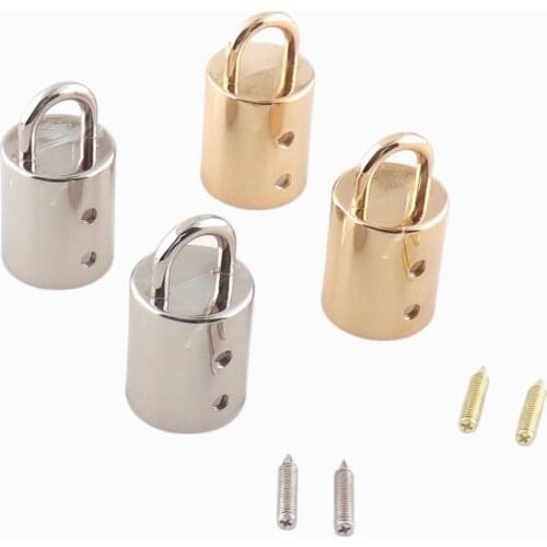 Gold Barrel Tassel Caps 15mm Inside End Cap Tip Top with Loop Leather Cord for Jewelry Making Supplies DIY Tassel Charm with Cap