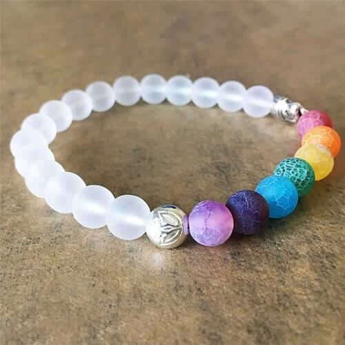 1 pc Fashion Elephant Charm Beaded Bracelet Mala Beads Yoga Energy Bracelet Jewelry