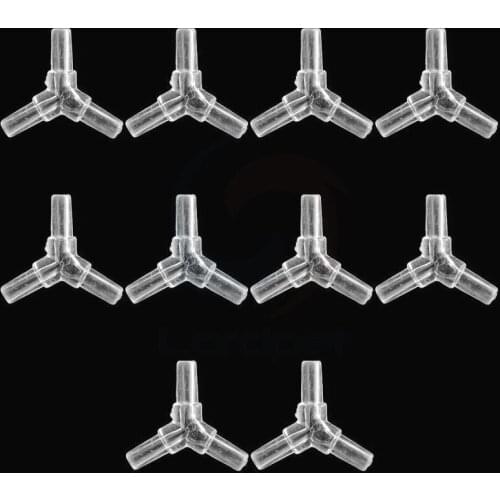10pcs/lot Acrylic Aquarium Valve 3 Way Y Shape Connector Air Oxygen Flow Valves For Fish Tank Tubing