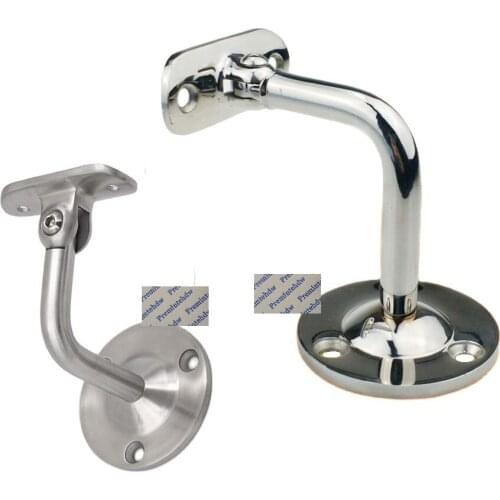 2Pcs/Lot Premintehdw High Polished 304 Stainless Steel Cast Handrail Bracket L Support Adjustable Plate Wall Mounted
