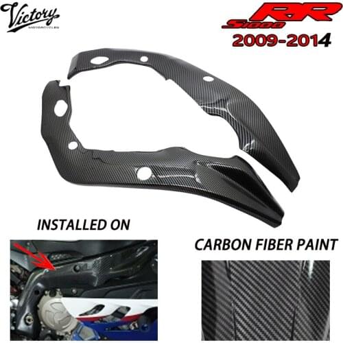 2PCS For 2009 - 2014 BMW S1000RR Carbon Fiber Frame Protector Covers Side Panels weaves S1000 RR S 1000 RR Side Frame Covers
