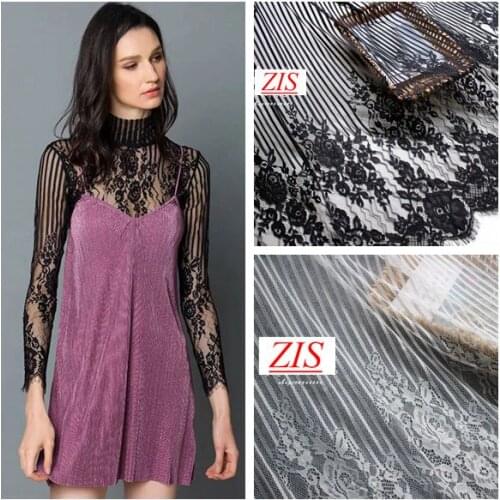 3M /Lot black & white lace fabric for wedding dresses african lace fabric