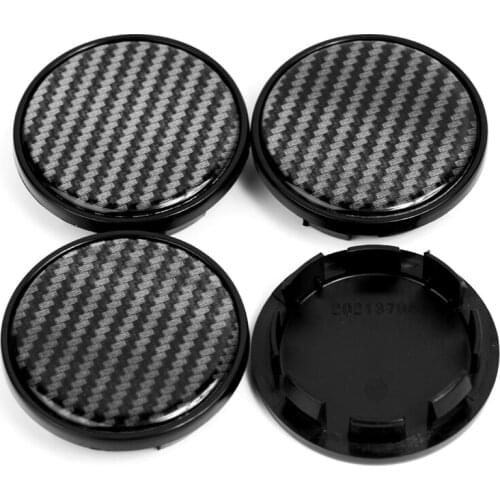 4 Pcs 65mm Carbon Fiber Wheel Center Rim Cap Decoration Replace 3B7601171