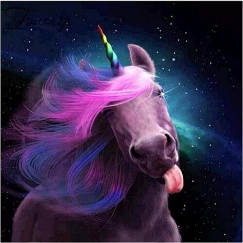 5D DIY Full Drill Diamond Painting Pink Horse Cross Stitch Embroidery Kits