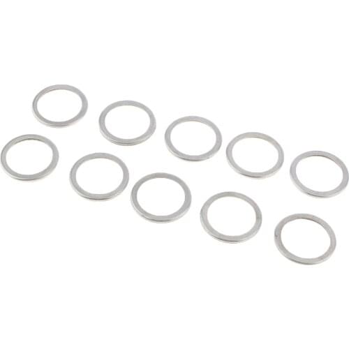 10PCS M20 Aluminum Oil Crush Washers/Drain Plug Gaskets Compatible with Subaru 11126- AA000, Silver
