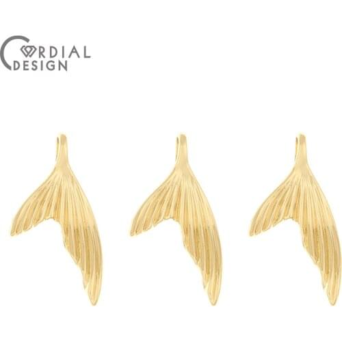 Cordial Design 100Pcs 15*29MM Jewelry Accessories/Charms/Hand Made/Fish Tail Shape/Pendant/Earring Findings/DIY Jewelry Making