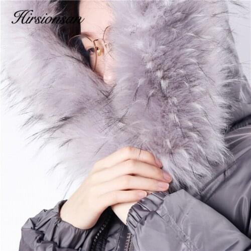 Женские парки с мехом Hirsionsan China At AliExpress